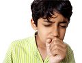 young boy with irritated coughing