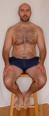 fat stomach sitting